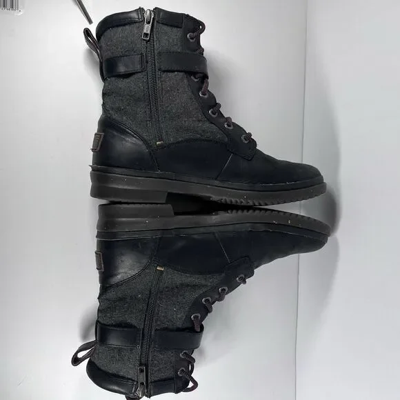 Ugg Kesey Waterproof Lace Up Ankle Boots Zip Buckle Women's Size 9.5 - Picture 5 of 7